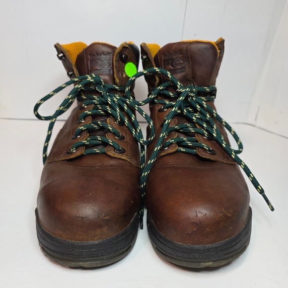 Timberland PRO Mens 11M Brown Leather‎ Steel Toe Work Boots Style 26063 Flaw! main image 16